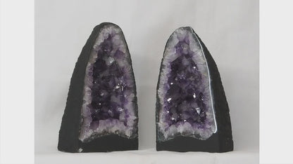 Amethyst Geodes | 35cm Matched Pair of Natural Caves
